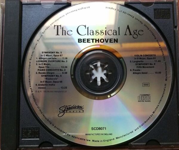 THE CLASSICAL AGE CD 2 THE BEST LOVED MELODIES FROM BEETHOVEN - Imported Symphony Album Audio Cd - Image 2