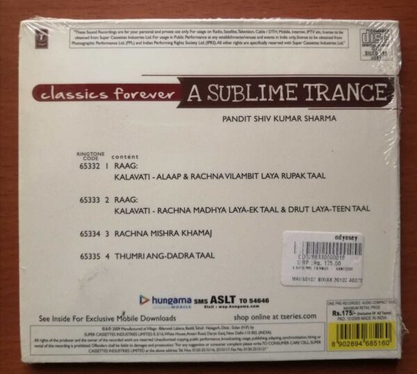 CLASSIC FOREVER A SUBLIME TRANCE - Instrumental Audio Cd (FACTORY SEALED PACK) - Image 2