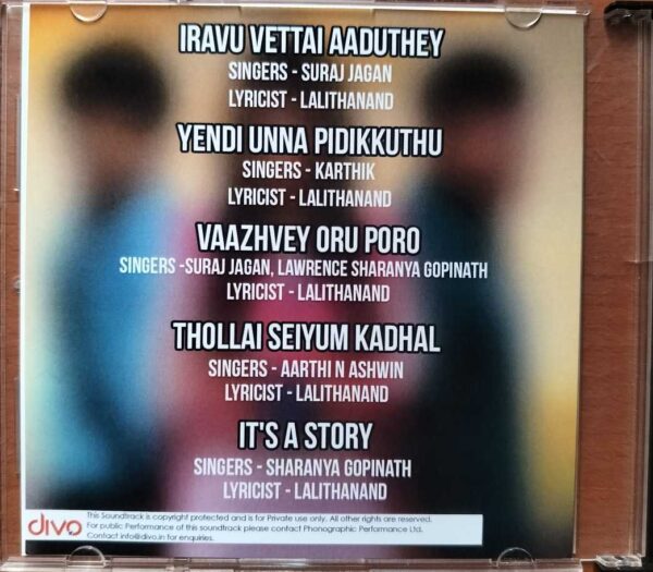 MAANAGARAM - Javed Riaz Tamil Audio Cd (PROMOTIONAL NFS COPY) - Image 3