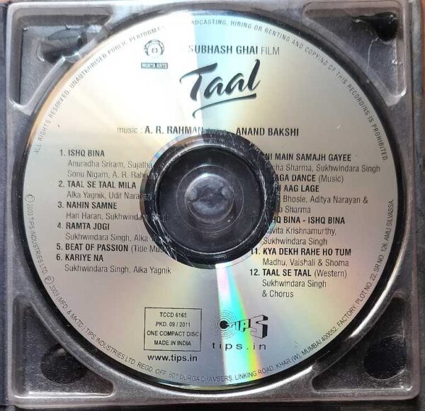 TAAL - A.R. Rahman Hindi Audio Cd - Image 2